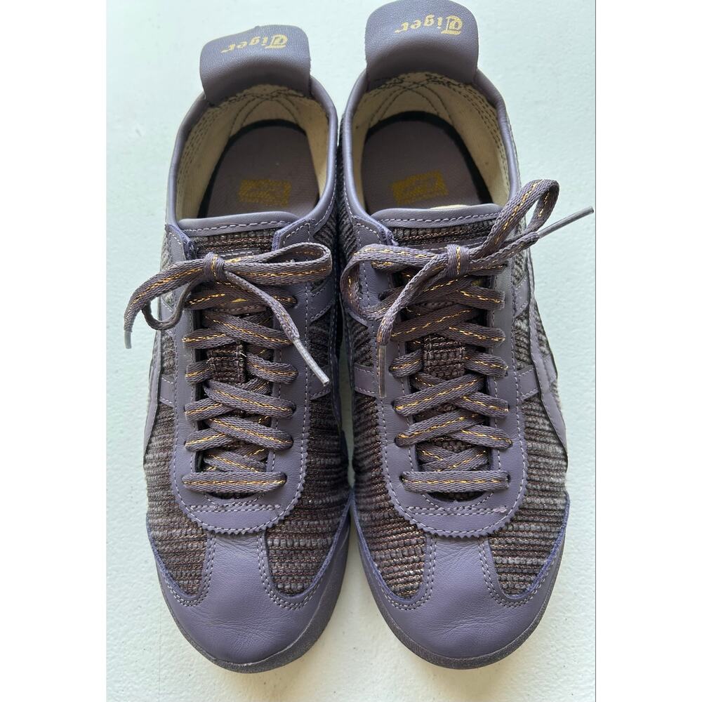 Onitsuka Tiger Mexico 66 Purple Gold Leather Textile Women’s Sz 10 Men’s 8.5 - Picture 2 of 7